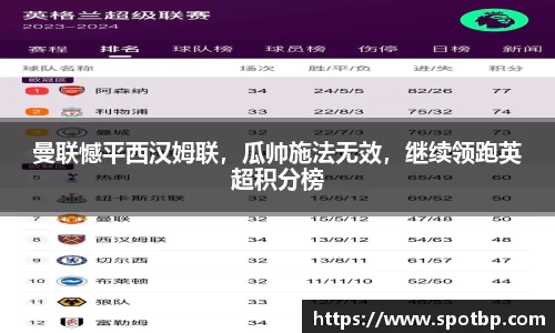 曼联憾平西汉姆联，瓜帅施法无效，继续领跑英超积分榜